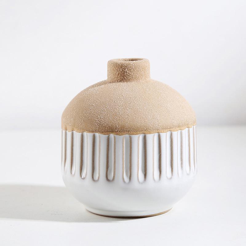 1PC Minimalist Flower Arrangement Ware Aromatherapy Bottle Home Decor Flower Vase Ceramic Small Vase
