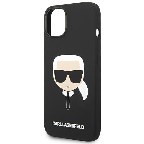 Karl Lagerfeld KLHCP14MSLKHBK iPhone 14 Plus / 15 Plus 6.7" hardcase black/black Silicone Karl`s Head