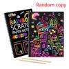 1 Set Children Diy Graffiti Book Montessori Educational Toys Rainbow Magic Scratch Off Paper For Kids Arts Scraping Painting Toy
