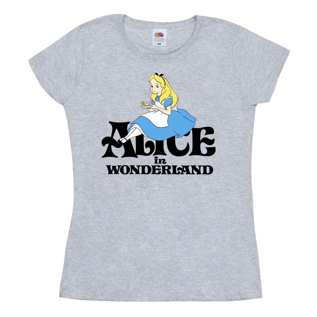Disney Womens/Ladies Alice In Wonderland Tea Drinker Classic Cotton T-Shirt