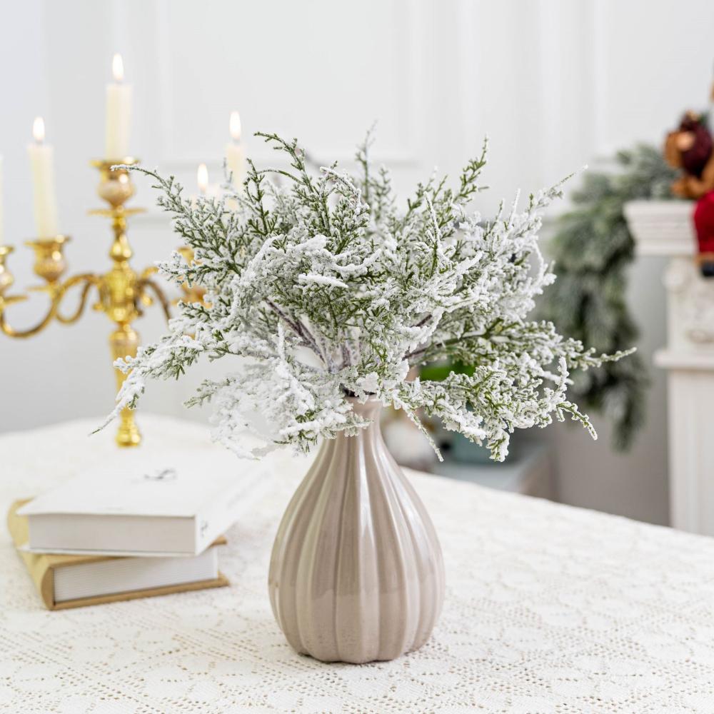 1 шт. Рождественская елка Сосновые ветки Искусственные Поддельные растения Снежные сосны Гирлянда Для Рождественского венка Украшение для вечеринки Рождественские подарки Украшение