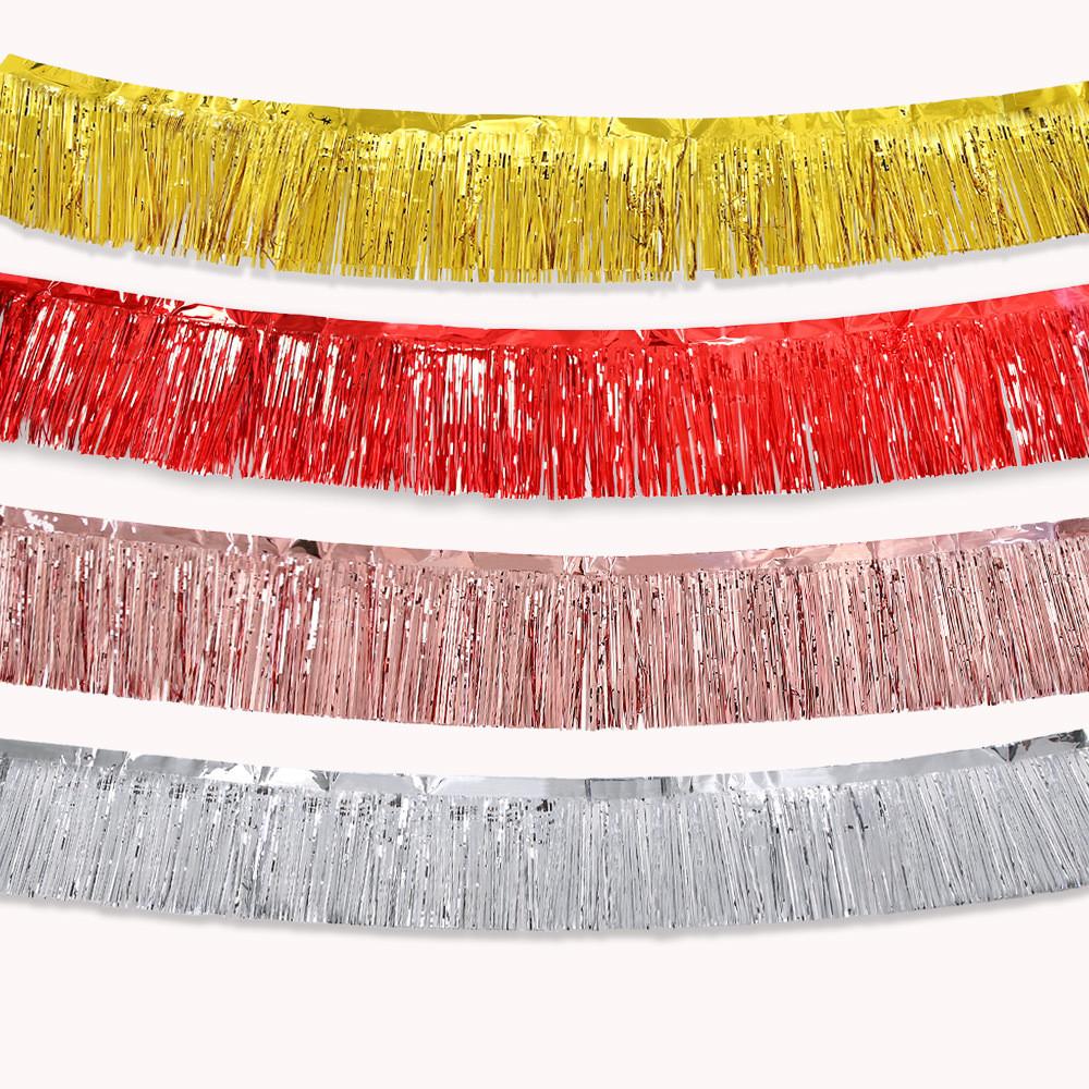 Elegant Multi-color Rain Curtain Streamer Banners For Stunning Wedding Party Decorations