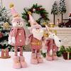 1pcs Christmas Elk Decorations Retractable Large Standing Reindeer Plush Doll Toys  Christmas Tree Decor Table Ornament
