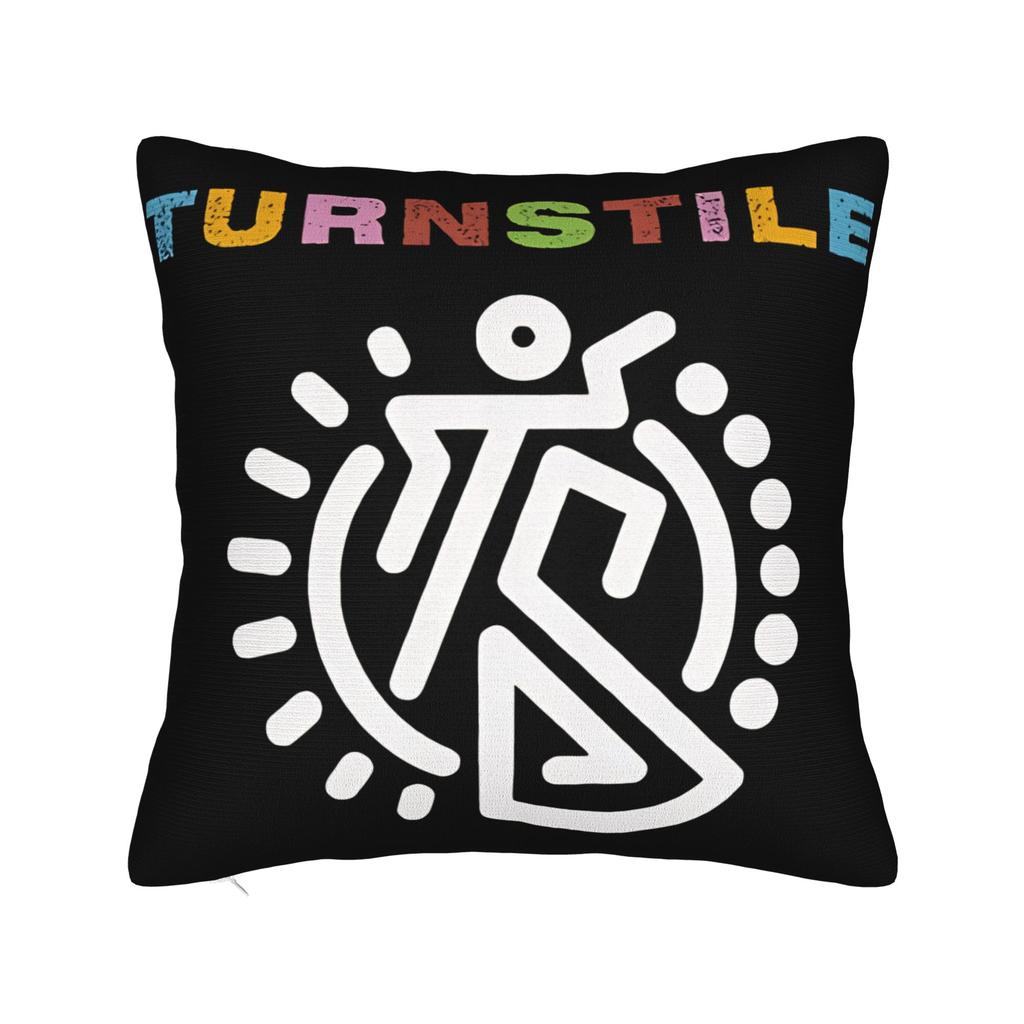 Decorative Pillow Covers Turnstile Rock Band Tour Merchandise Living Room Throw Pillow Case Cover Square Multiple Sizes