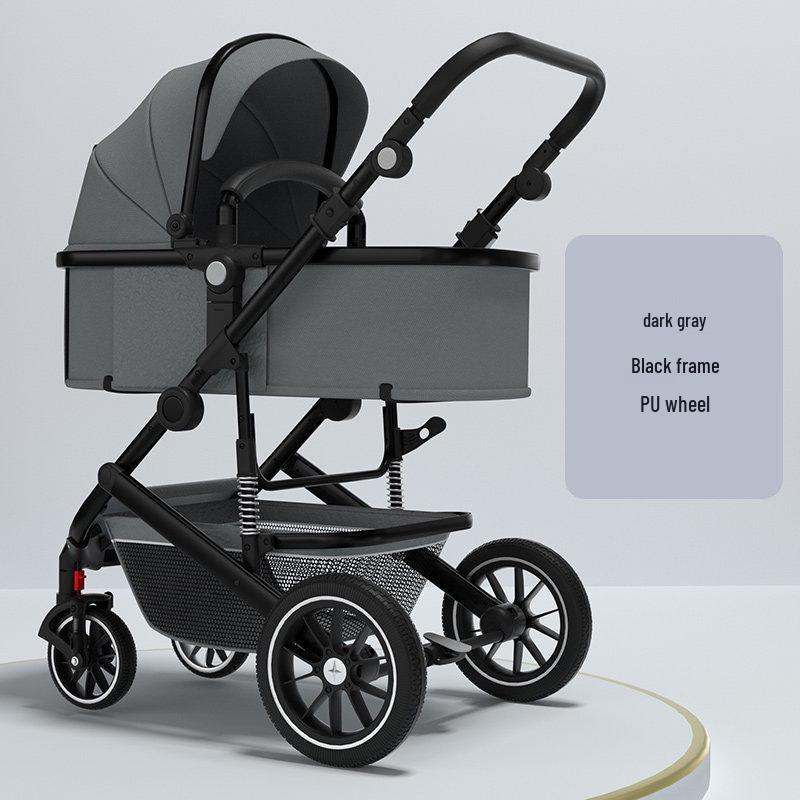 Легкая детская коляска двойного назначения: Высокая проходимость, Трансформируемая, Складная, и Двусторонняя.
