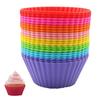 10Pcs Silicone Muffin Cups Non-Stick Cake Mold Food-Grade Reusable Cupcake Liners for Baking Pancakes Candies Muffins