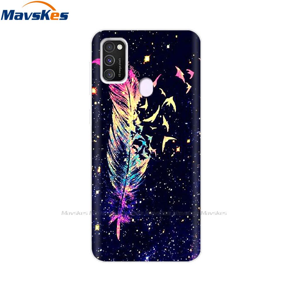 Чехол для Samsung Galaxy M21 Задняя крышка Мягкий силиконовый TPU Чехол для телефона Для Samsung Galaxy M20 M21 M30 M30s M31 Чехол Защитный бампер
