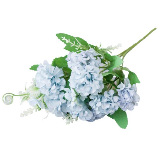Artificial Flower Vivid Eye-catching Trendy Pretty Everlasting Ornamental Fake Hydrangea Flowers for Banquet
