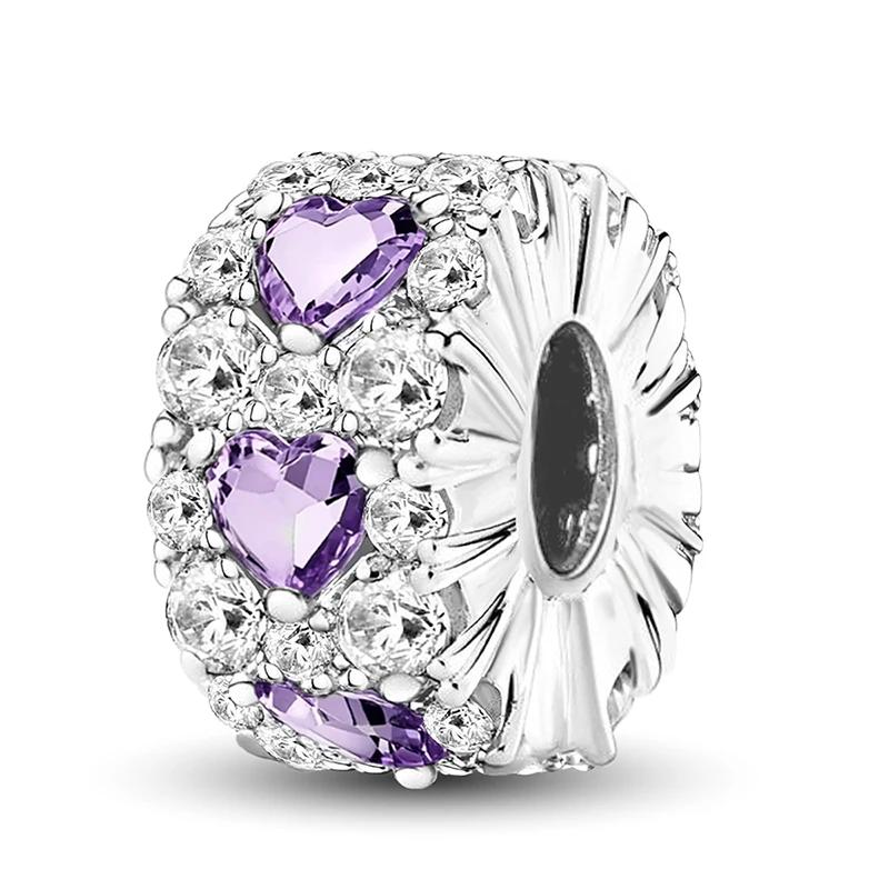 Медные милые шармы-бусины в форме сердца для изготовления браслетов-бэнглов своими руками, подарок, высококачественная бижутерия для женщин