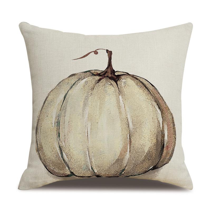Подушка из льна на День благодарения, осенняя наволочка с принтом тыквы