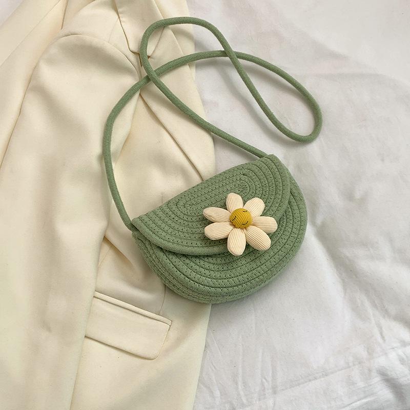Весенняя новая сумка через плечо на одно плечо, пляжная повседневная и красивая корейская хлопковая плетеная пляжная сумка для отпуска