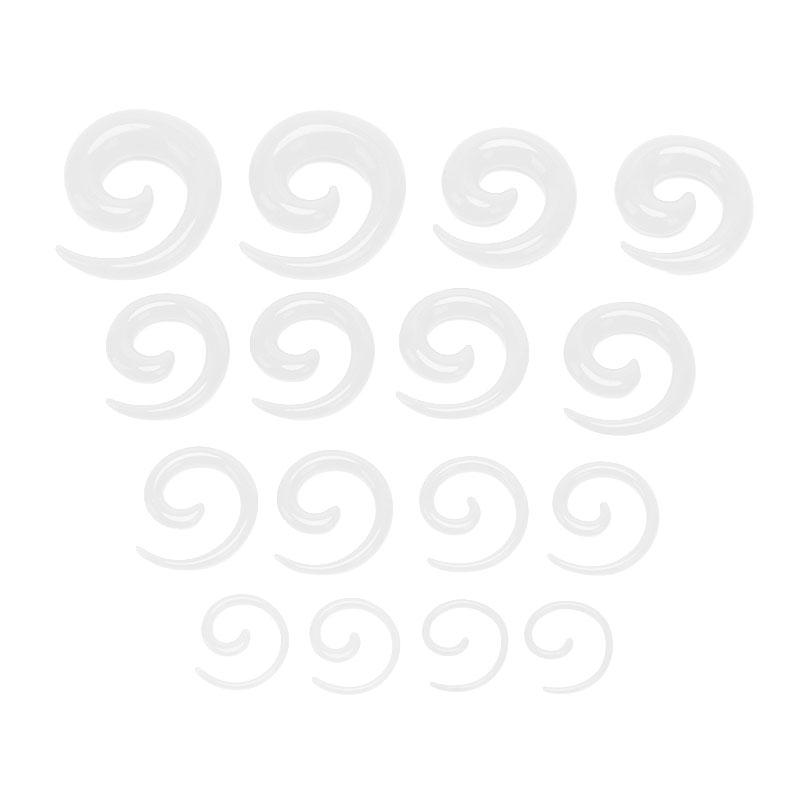 Портативная растягивающаяся вилка, улитка, общий спиральный конус, туннель для плоти, растягиватель для ушей, расширитель, 16 шт./компл.