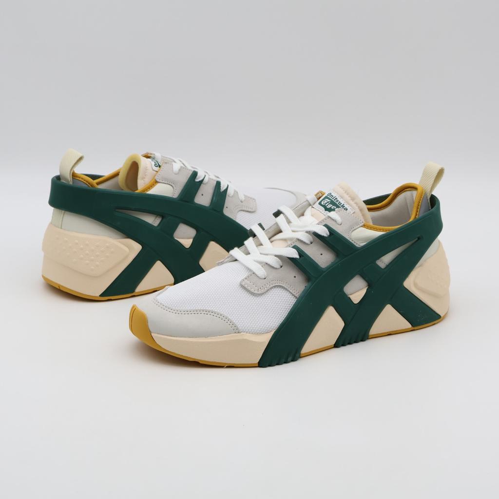 1183A795-102 Onitsuka Tiger Кроссовки с большим логотипом 2.0 Белый Сосново-зеленый (Мужской)