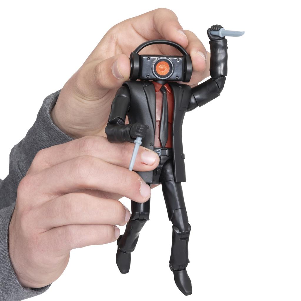 Skibidi Toilet Deluxe Figure Фотографическая коллекционная фигурка Официально лицензированные туалетные принадлежности Черный