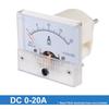 Uxcell 85C1 Аналоговый панельный амперметр постоянного тока для проверки цепи 1 шт., 0-20А, 64x60x56мм, Тестирование, Зарядка, Измерительный прибор,