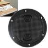 4inch Boat Deck Plate ABS Round Anti‑UV Inspection Hatch Cover Marine Accessory Black Boat Accessory 4in Deck Plate Hatch Cover