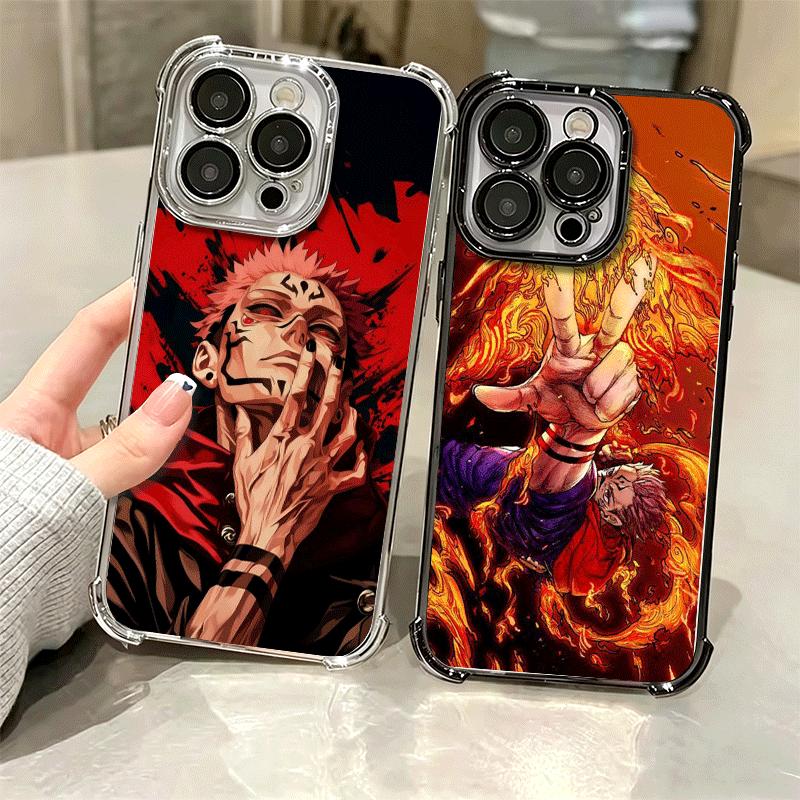 Аниме Итадори Юдзи JUJUSU Мягкий чехол для телефона для iPhone 15 16 17 Air 14 Pro Max 16E Plus 13 12 Mini Покрытие Защита от падений Fundas