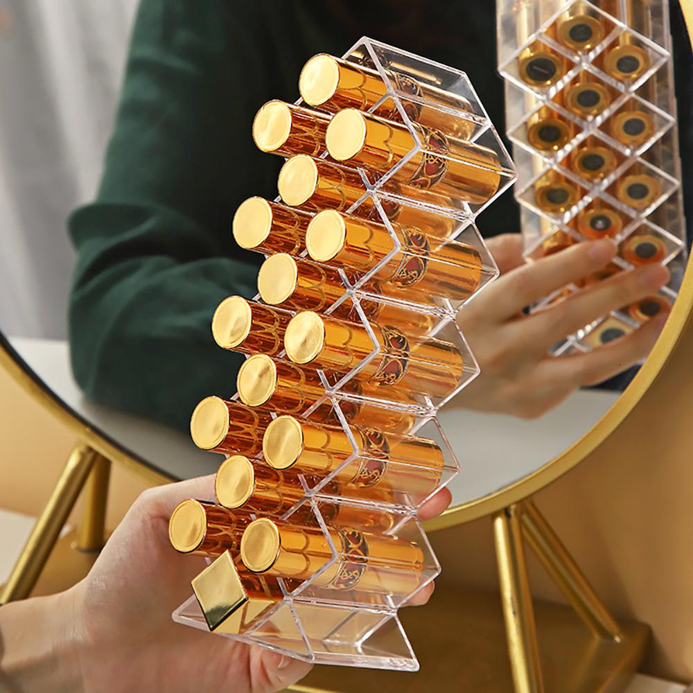 Пылезащитный ящик для хранения косметики, подставка для косметики, держатель для блеска для губ, органайзер для помады