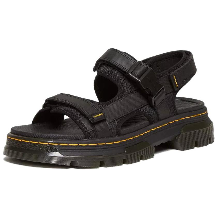 Dr. Martens Fabric Minimalist Comfortable Versatile Beach Sandals Unisex Sandals Black 31560001