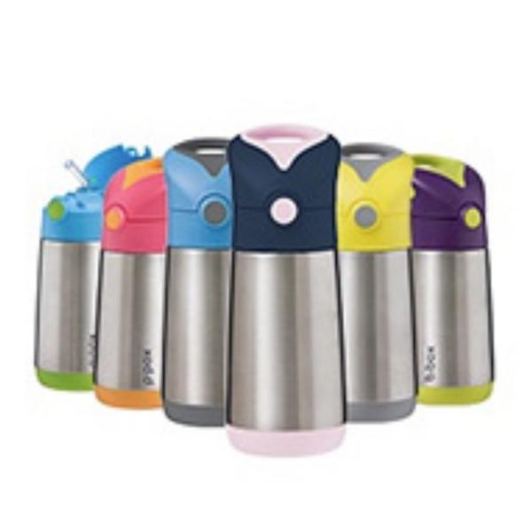 Чашка-соломка Bibox из нержавеющей стали 350 мл, серо-желтый, 1 шт.