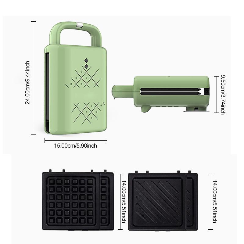 Многофункциональная электрическая сэндвичница, тостер, машина для приготовления сэндвичей на завтрак, вафли, жареное мясо, омлет, формы для завтрака