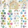 Animal Parent-child Floor Stickers Cartoon Underwater World Hopscotch Game Number Grids Decals
