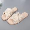 Модные новые богемные курортные тапочки 36-43 женские летние удобные пляжные сандалии сандалии с перекрестными кисточками тапочки женские сандалии тапочки