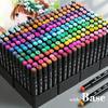 36/168pcs Double-ended Sketch Markers with Base - Vibrant Alcohol-Based Colors for Drawing & Design, Random Colors