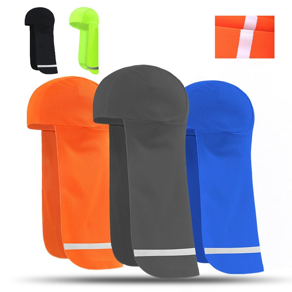 Reflective Stripe Neck Sun Shield with Neck Flap Sun Protection Hat Elastic Sun Shade Cap  Men