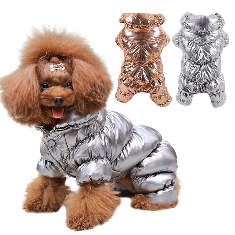 Warm Winter Dog Clothes Collar Windproof Overalls for Dogs Down Coat Waterproof Thicken Parka Dog Jumpsuit Puppy Outfit CUTE