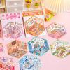 4 Набора Мультяшные Кавайные Миниатюрные Сцены Визуальные Наклейки для Складывания Миниатюрные 3D Наклейки со Сценами Пейзажей Наклейки для Рукоделия