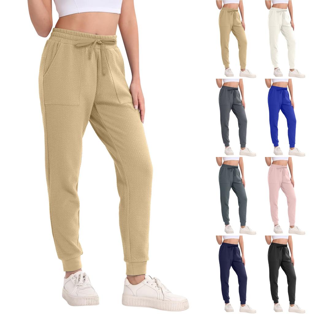 Women's High-waisted Loose Casual Sweatpants Slimming All-strap Pocket Sweatpants Pants