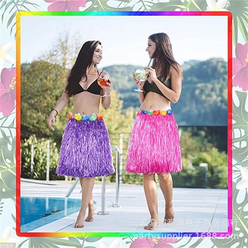 30 см гавайская карнавальная вечеринка детская юбка из травы летняя пляжная вечеринка украшения Aloha Luau наряд тропические гавайские украшения на день рождения