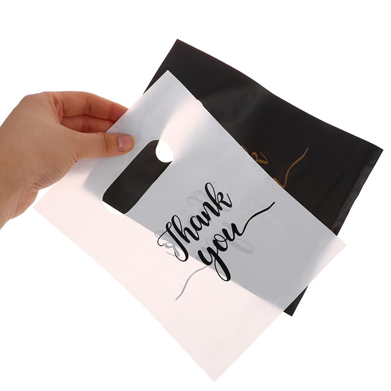 10 шт. Мини-спасибо, пластиковые подарочные пакеты, многоразовые праздничные пакеты, пластиковый подарочный пакет