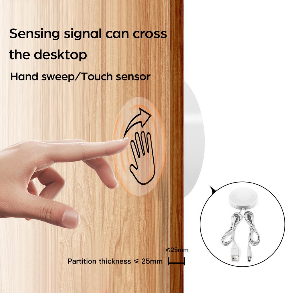 DC 5V USB LED Dimmer Touch Sensor Switch Penetrable 25mm Wood Glass Acrylic Dimmable Switch DIY Kitchen Cabinet Wardrobe Lamp