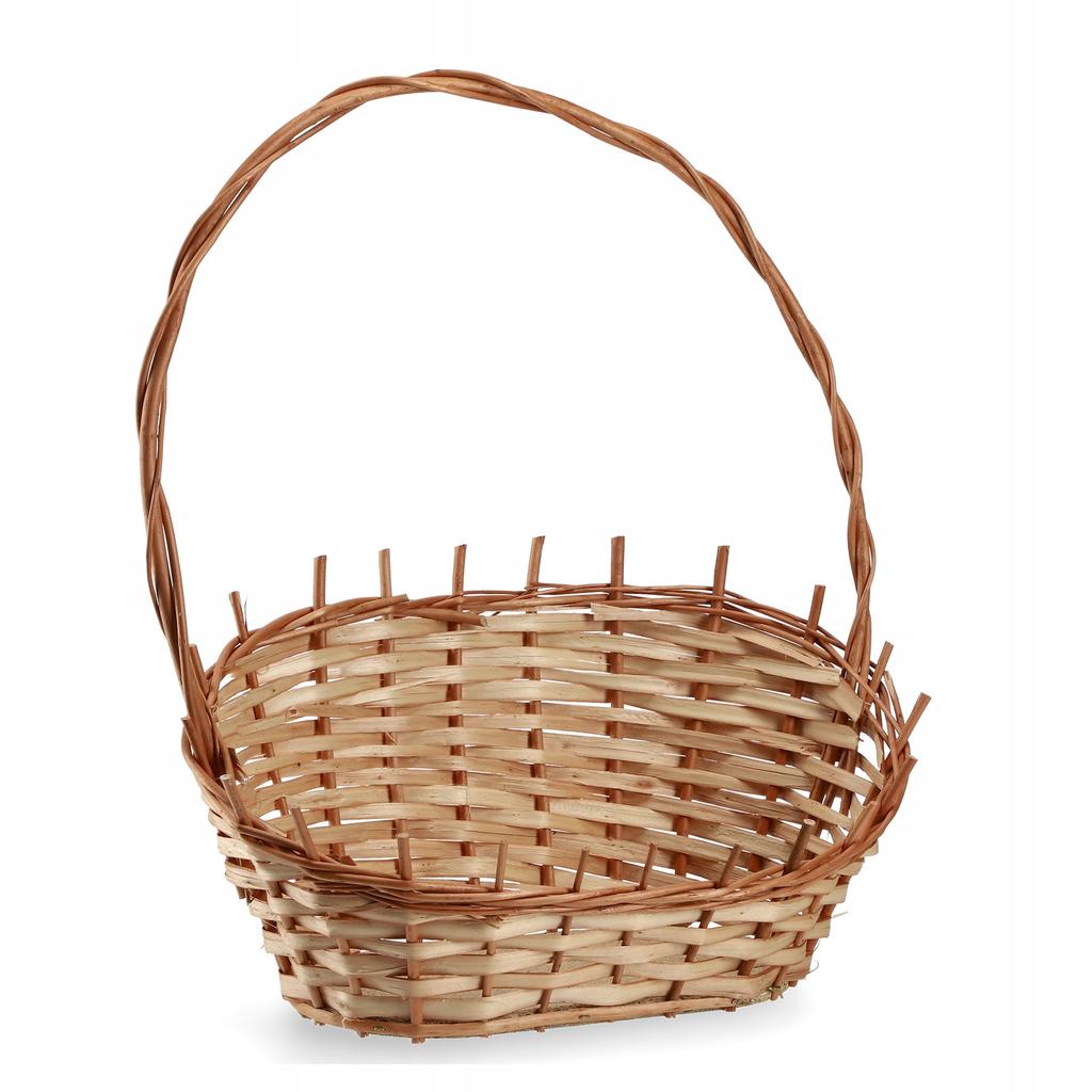 KADAX Koszyk Prezentowy Wiklinowy Kosz Biały mały