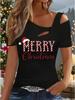 Women's New Casual  Top  Christmas  Halloween Christmas Gift Tops Shirt Blouse