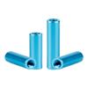 Aluminum Alloy FPV Drone Round Isolation & Connecting Pillar M3 Nut, Light Blue