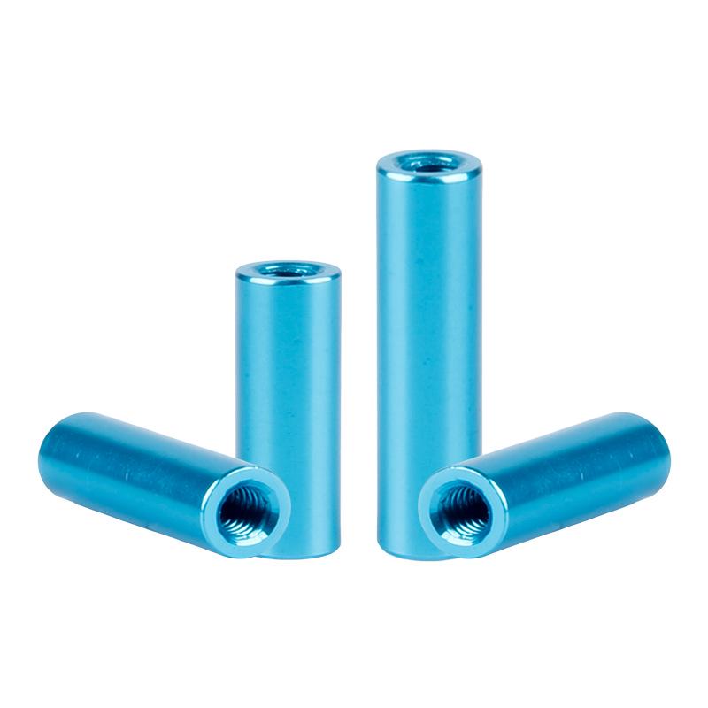 Aluminum Alloy FPV Drone Round Isolation & Connecting Pillar M3 Nut, Light Blue