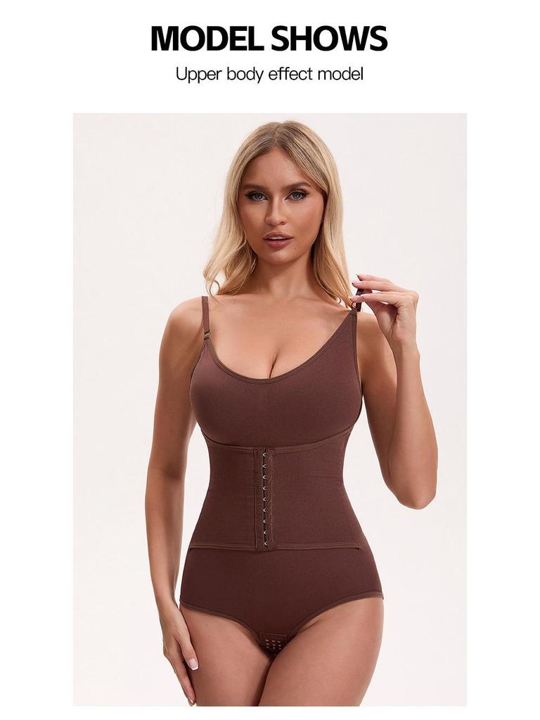 Боди с бретелями для коррекции фигуры с подкладками для груди - Поддержка груди, Контроль живота, Подтяжка бедер, Двубортное, Треугольная ластовица с открытым промежностью.