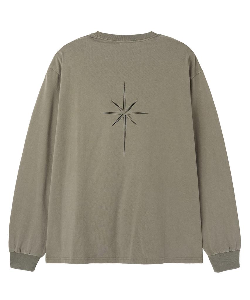 OHY Washed Old Eng L/S Tee - Khaki