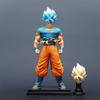 Фигурка Сон Гоку из Dragon Ball Сменные Головы Супер Сайян Синий Фигурки Действия ПВХ Статуя Коллекционная Модель Игрушки Подарки Z Круглый Сенсорный Сжимаемый