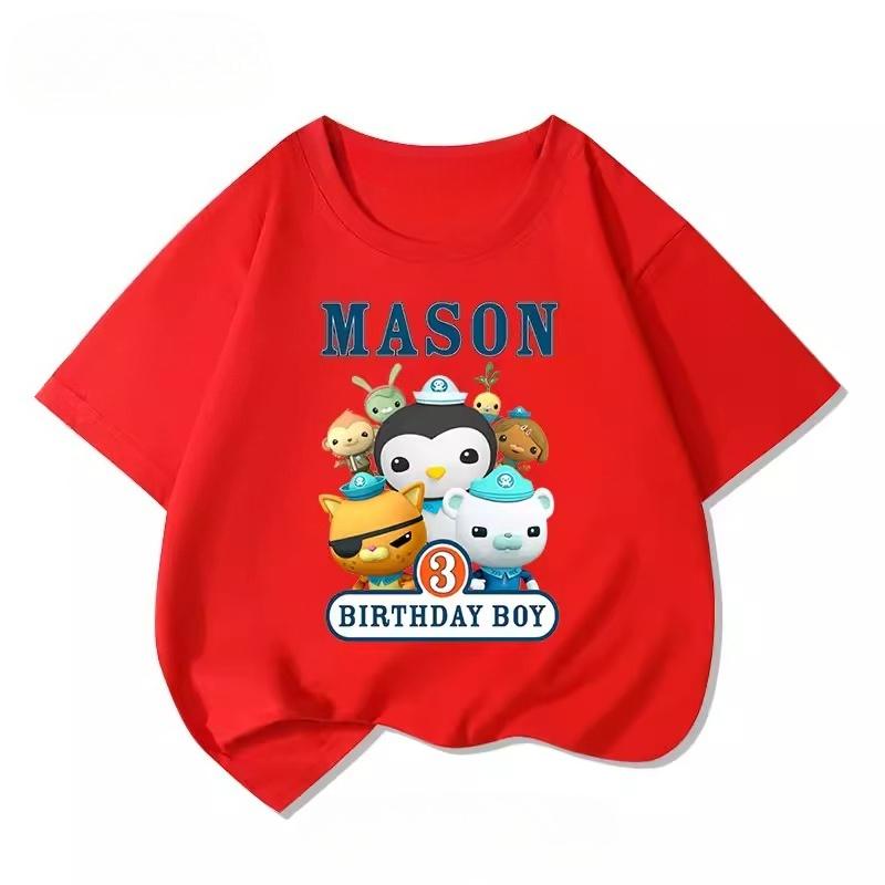 Potdemiel Octonauts Rescue Team Childrens 100 Cotton TShirt New Summer Style Comfortable and Breathable Childrens TShirt