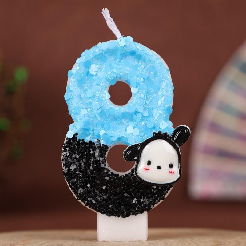 Pacha Dog Numbers Birthday Candle Cake Party Decoration Birthday Handmade Candles 0-9