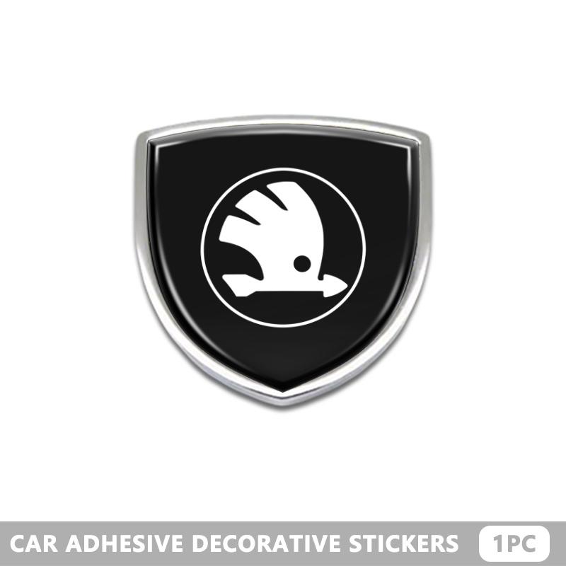VAN4 For Skoda 3D Metal Car Trunk Window Side Emblem Badge Decal Sticker octavia a5 a4 mk1 2 fabia superb rapid mk3 yeti 2006