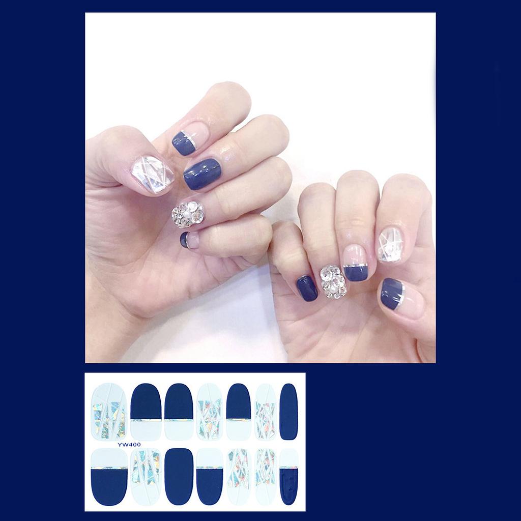 14 шт./лист, пресс для ногтей, зеркало Aurora, блестящая пудра, наклейки для ногтей, готовый маникюр, быстрый Nial