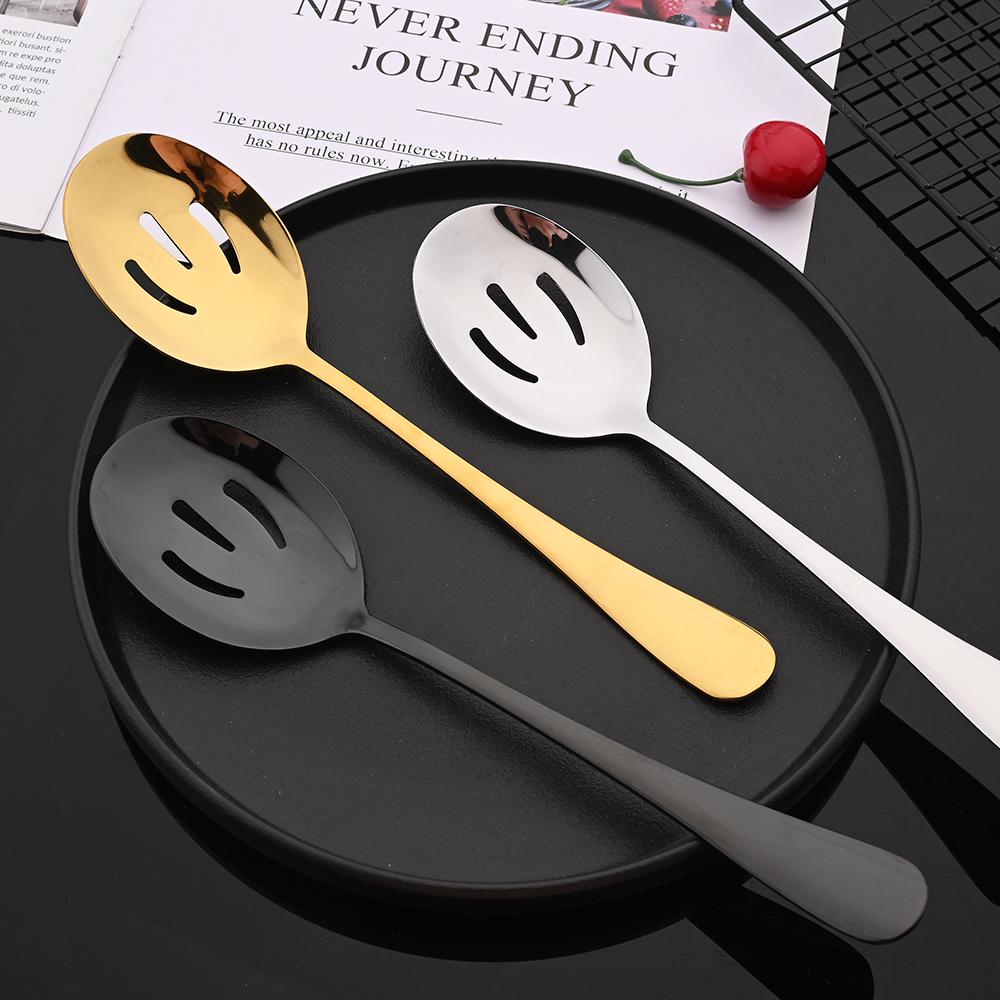 12 шт. набор ложек для салата из нержавеющей стали, кухонный сервер, посуда для макарон, общественная серебряная посуда с использованием инструментов для ресторана-шведского стола