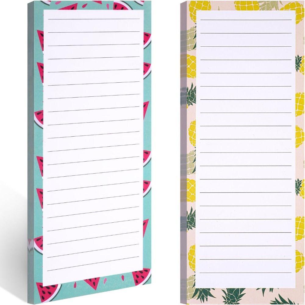 Магнитный блокнот для списка покупок с фруктовым узором для холодильника, напоминания о делах, встречах, для женщин, мужчин