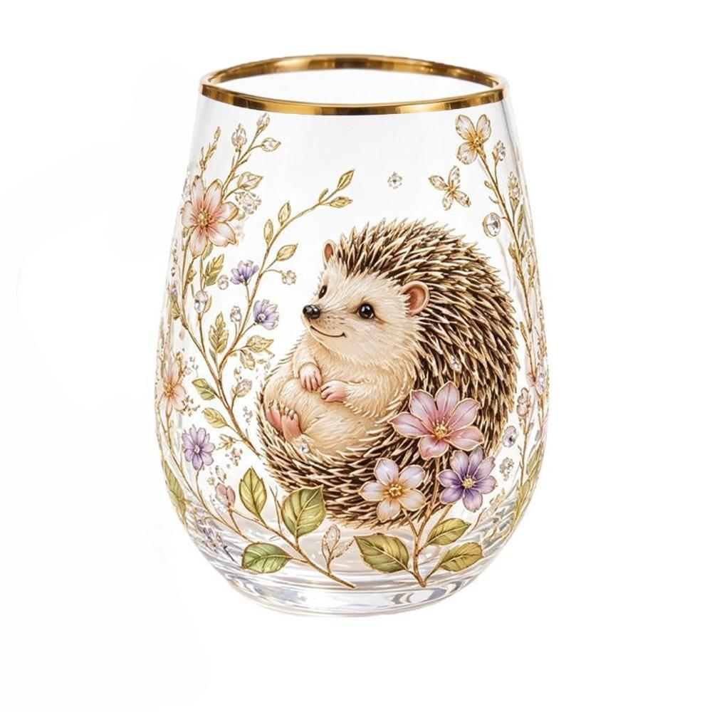 Transparent Embossed Glass Cup Bee Bird Pattern Mug Multi-Purpose Clear Milk Cup Gifts