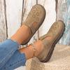 Новые летние удобные женские сандалии с большим носком из хлопка и конопли в стиле ретро на толстой подошве, цвета хаки, Zapatos Mujer